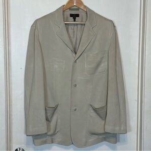 Tommy Bahama Island Soft Silk & Wool blend with silk lining Beige Blazer Size L